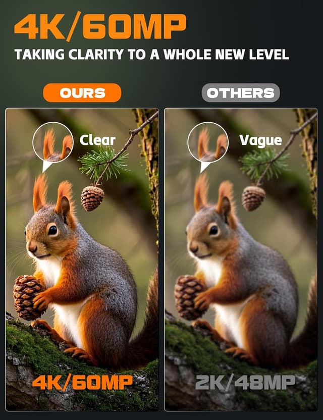 Detalle 2 de CamZeste PH970S Cámara de Caza 4K 60MP 5200 mAh