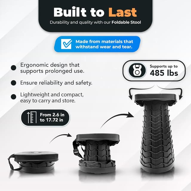 Thumbnail 5 de SCOPIFY Telescopic Portable Stool 200KG