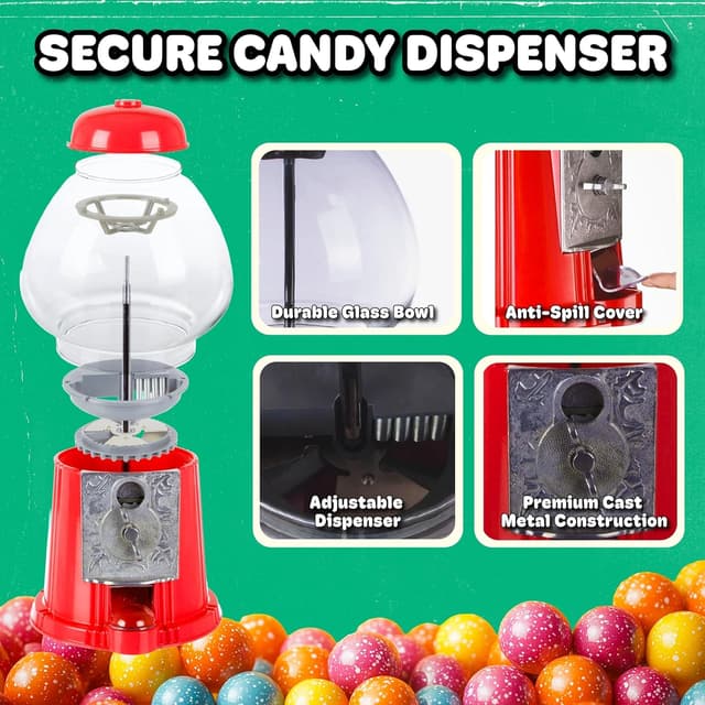 Thumbnail 4 de Great Northern Vintage Gumball Machine 11