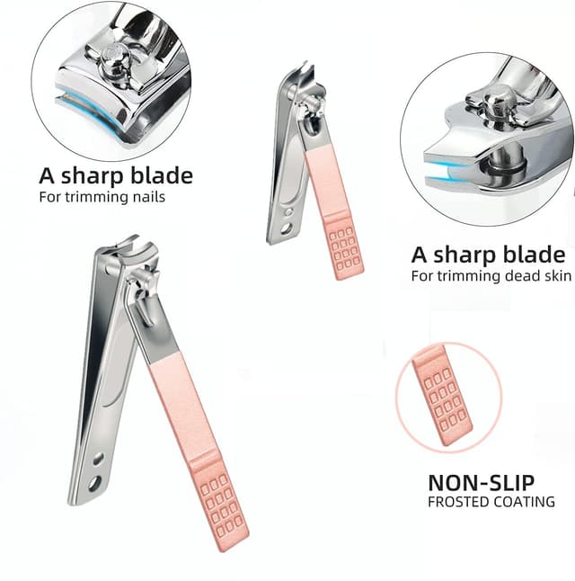 Detalle de Maniküre-Set Nagelknipser Set (7-teilig) mit Reise-Koffer für Hände, Füße & Gesichtspflege