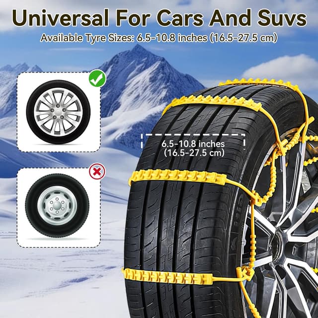 Thumbnail 5 de GOHHME Snow Chains 165mm–265mm for Cars
