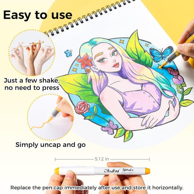 Thumbnail 6 de Ohuhu Acrylic Paint Pens 24 colours — acrylic markers 🎨
