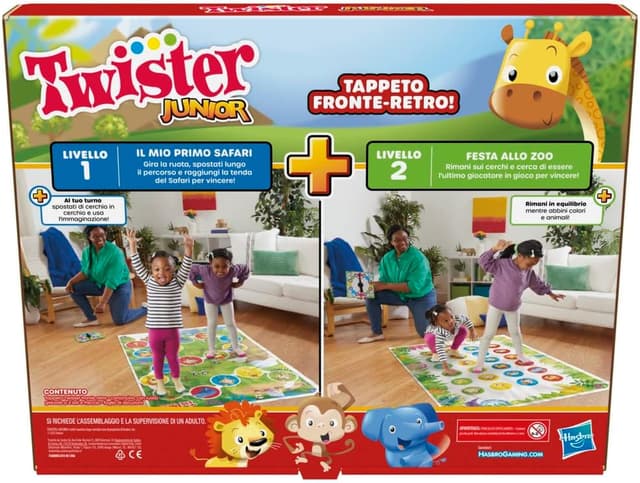 Detalle 1 de Hasbro Twister Junior 2 in 1 Gioco per Bambini 🎲