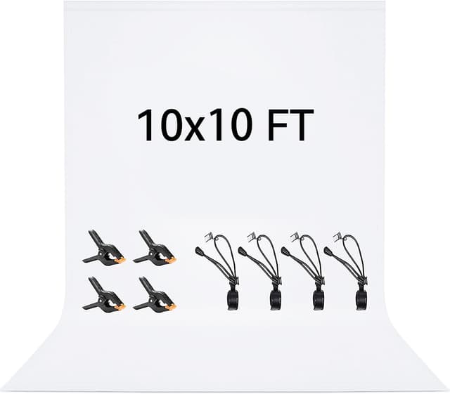 Detalle 2 de Vevelux Black Backdrop 3 x 3.6 m (10 x 12 ft) polyester photography background with spring clamps