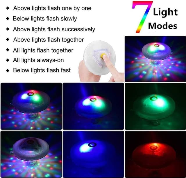 Detalle de Caxmtu Floating Pool LED Tub Light, 7 modes
