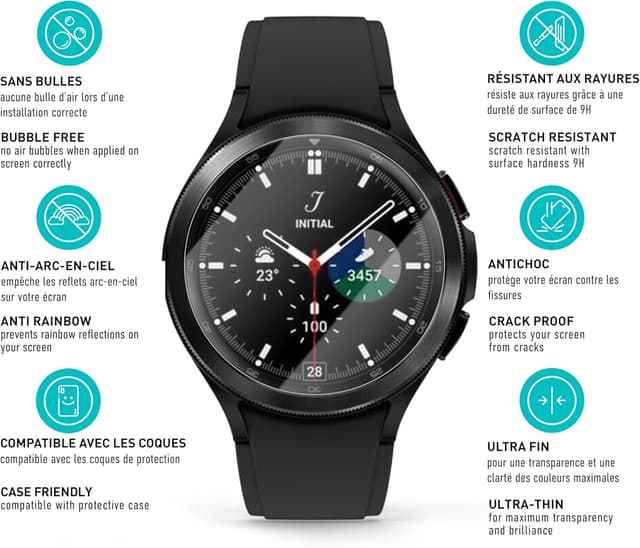 Thumbnail 4 de smartect Verre Trempé 3 Pièces Galaxy Watch 4 46mm
