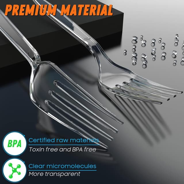 Thumbnail 1 de Dipoo 7.1" Heavy Duty Plastic Forks