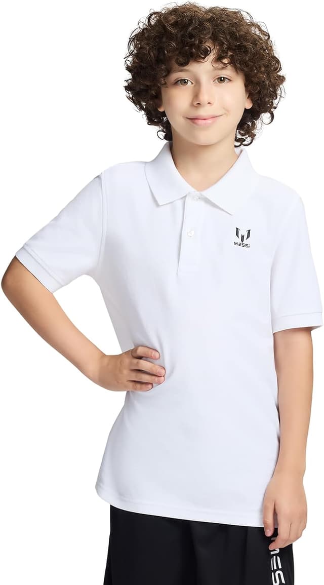 Thumbnail 6 de Messi Boys' Lifestyle Short Sleeve Polo T-Shirt (Slim-Fit Graphic Tee) — Cotton Blend