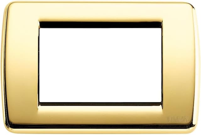 Detalle de Vimar Placca Rond 3 m Oro Lucido: finitura in stile per un tocco distintivo