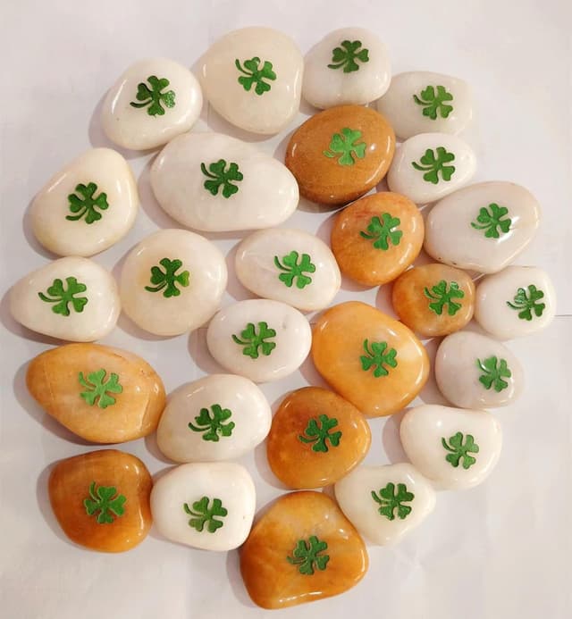 Thumbnail 3 de ROCKIMPACT Kleeblatt Glücksklee Steine 50 Stk