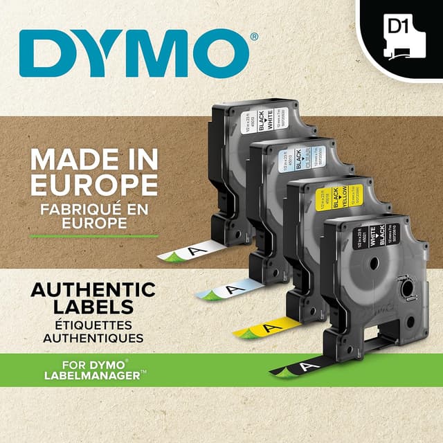 Detalle de DYMO D1 etichette autoadesive 12 mm x 7 mm, 4 pezzi 🏷