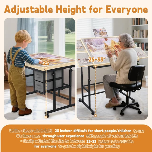 Thumbnail 4 de Jigsaw Puzzle Table with Drawers 1500pcs