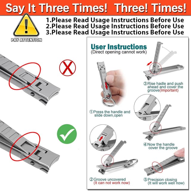 Thumbnail 4 de VOGARB Keychain Nail Clippers for Men with File and Earpick