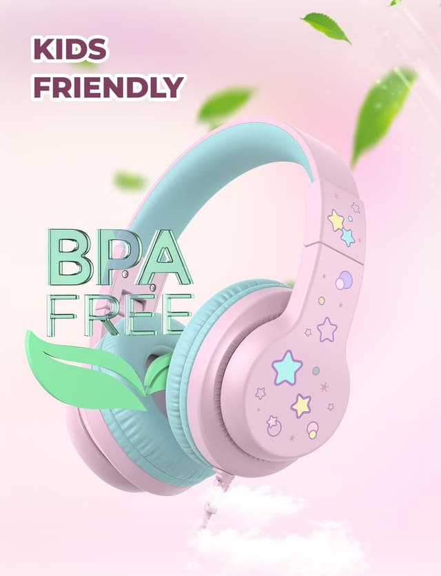 Detalle 1 de iClever HS19S Kids Headphones 85 dB