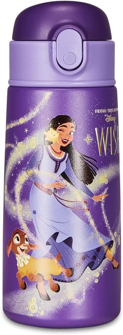 Detalle de WISH Thermosflasche für Kinder mit Strohhalm, Edelstahl, BPA-frei – 460 ml