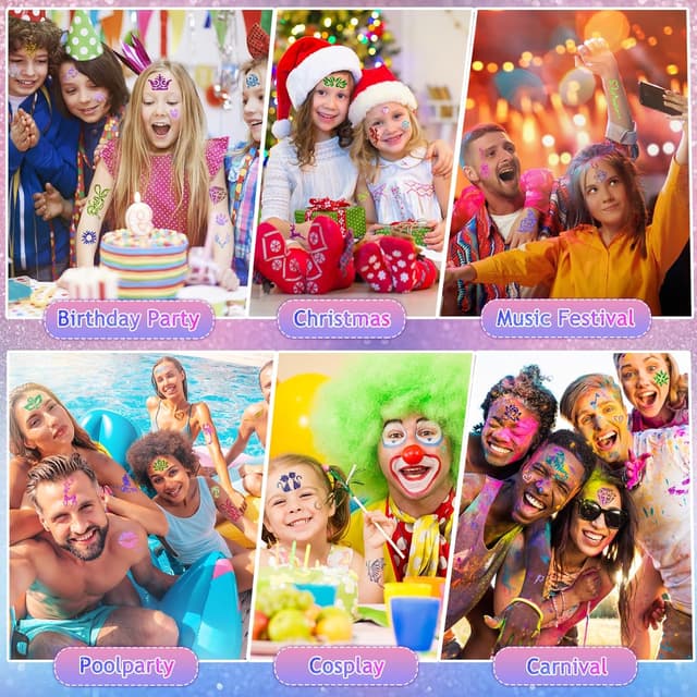 Thumbnail 6 de Glitzer Tattoo Set Gigmeta 18 Farben