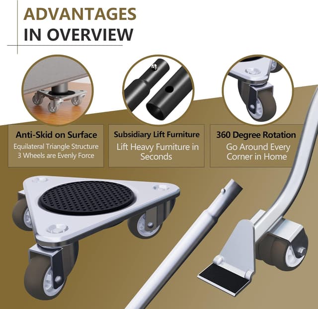 Detalle 2 de ONEON Tri-Chariot 327 kg pour meubles đź›