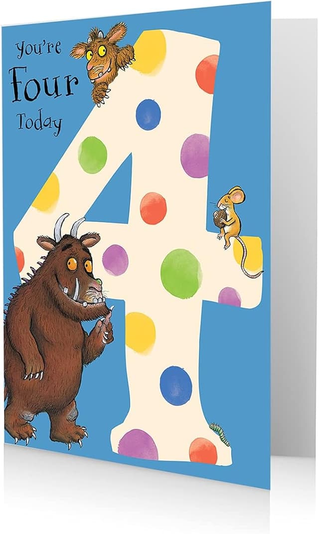 Detalle de The Gruffalo GR004 - Tarjeta de cumpleaños 4 años 🎂