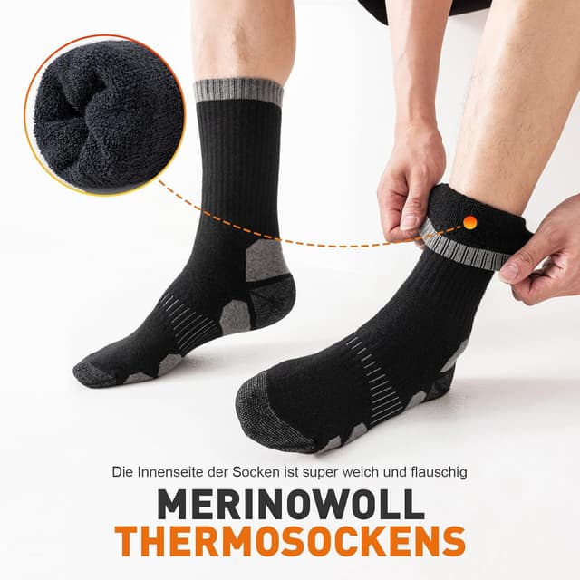 Detalle 2 de Niorasen Merino Wandersocken 3 Paare