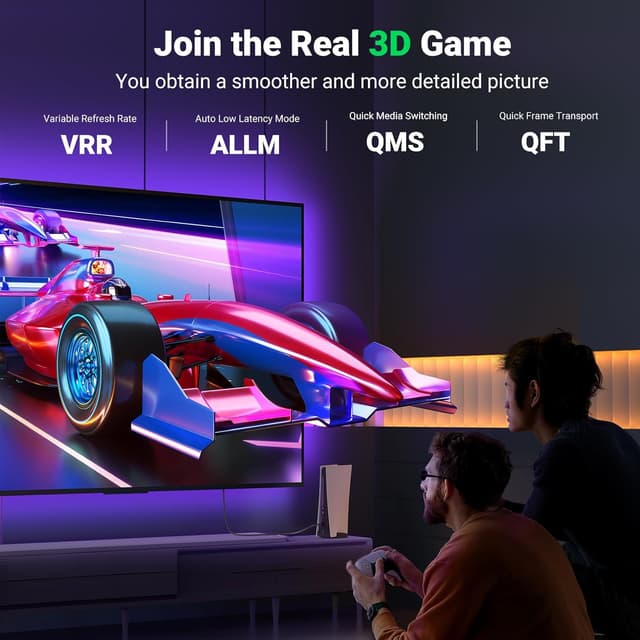 Detalle de UGREEN HDMI 2.1 Extension Cable 0.5M for 8K TV