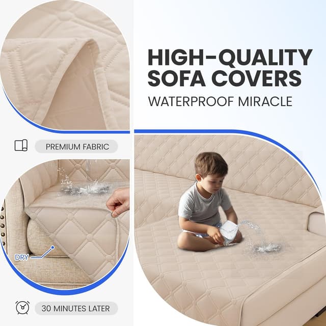 Detalle de Housse canapé d’angle Ystyle 280 cm