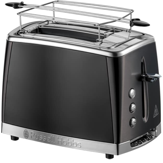Detalle de Russell Hobbs Tostadora Matte Black 2 ranuras, acero inoxidable