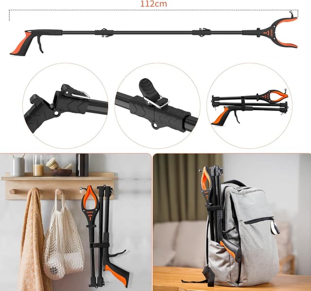 Thumbnail 3 de Kekoy 44" Grabber Reacher Tool with Light