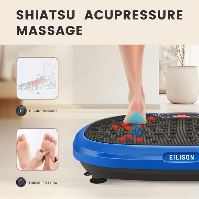Detalle 2 de EILISON FITABS 3D Vibration Plate Exercise Machine with Seat (Oscillation, Pulsation + Vibration)