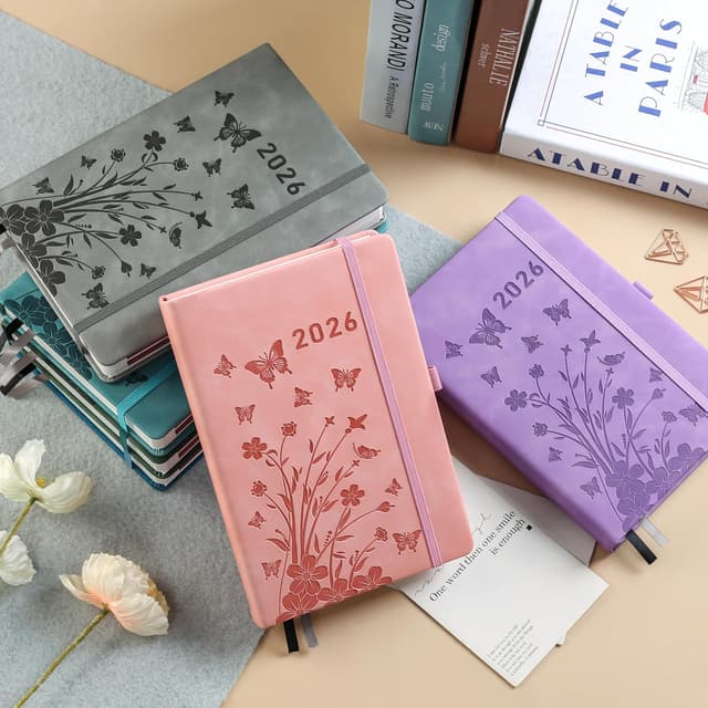 Detalle 2 de Agenda 2026 dia por página A5 floral