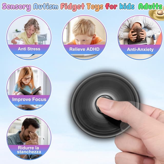 Detalle 1 de Coolden Metall Fidget Spinner 2-5 Minuten