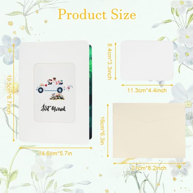 Thumbnail 1 de Vicloon Biglietto Pop-Up con Auto per Matrimonio Verde