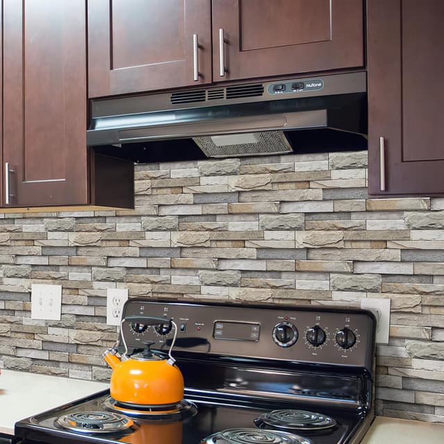 Detalle 2 de Küchen Fliesenaufkleber – Mosaik Fliesenfolie selbstklebend, 24 Stück (15 x 30 cm) für Küche & Bad