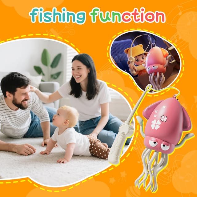 Thumbnail 4 de KJIXYUNG Tanzender Oktopus mit LED und Musik