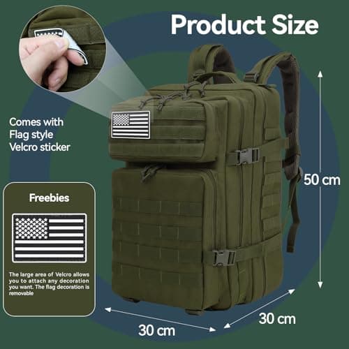 Thumbnail 2 de Delgeo Mochila Táctica 45L Militar 45x30x20cm