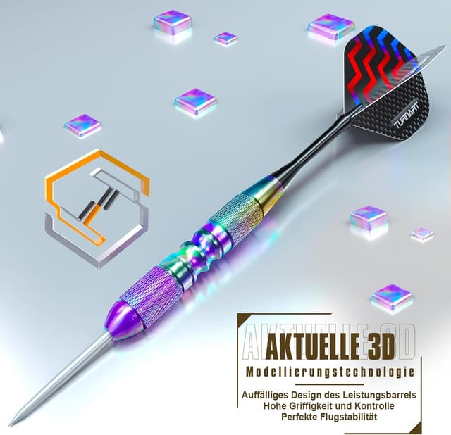 Thumbnail 3 de Turnart Dartpfeile 12 Stück Profi Steeldarts