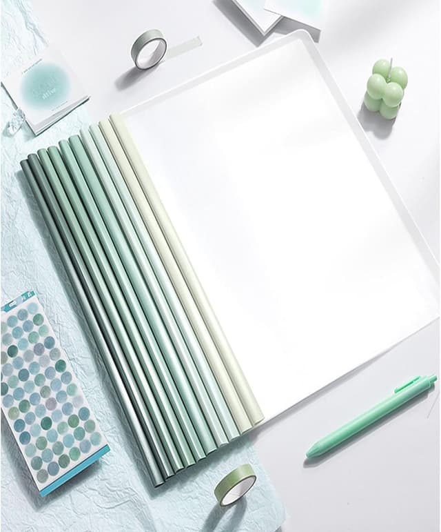 Thumbnail 6 de 10pc Sliding Bar Report Covers (A4) – Clear Transparent Green Polypropylene File Cover for School & Office