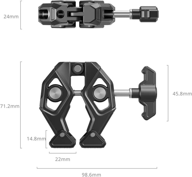 Thumbnail 6 de SMALLRIG 5319 : pince de montage en forme de crabe pour appareil photo (surfaces plates ou rondes)