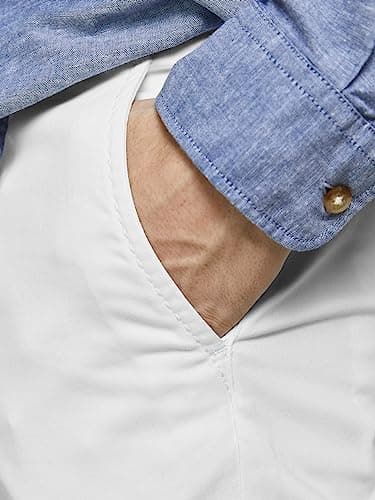 Thumbnail 6 de Jack & Jones Jpstmarco Jjbowie SA pantalones blancos para hombre (corte ajustado con elastano)
