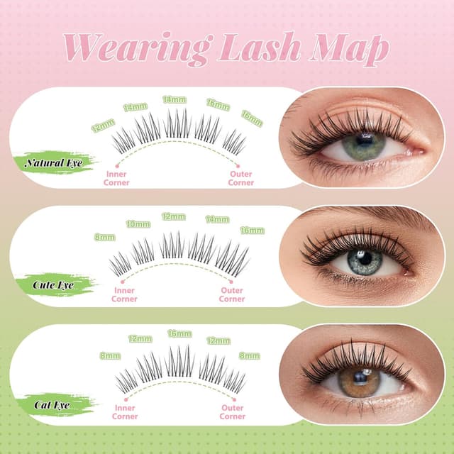 Detalle 2 de KEYYOU Aurora Lash Clusters Kit (Fairy Lash, C Curl) — 120-Piece Invisible Band Wispy Extension Set for DIY