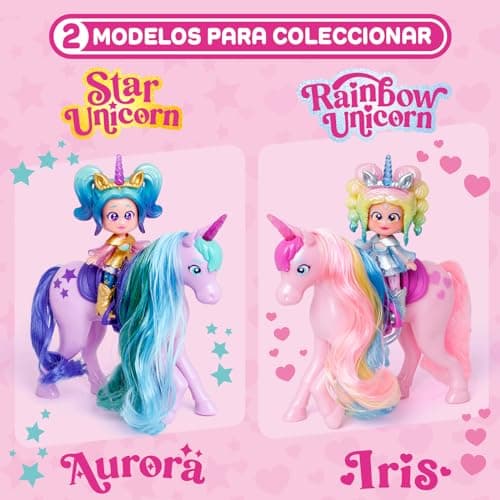 Thumbnail 5 de KOOKYLOOS Rainbow Unicorn unicornio con pelo real y muñeca Iris
