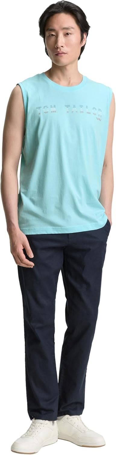 Detalle de TOM TAILOR 1046790 canotta da uomo basic in jersey di cotone