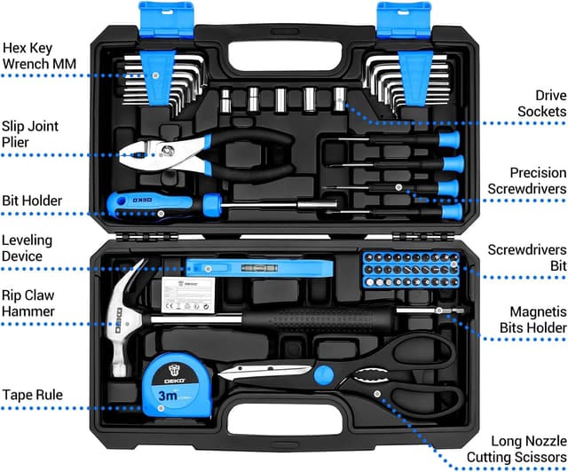 Thumbnail 1 de DEKO Tool Kit 62-Piece Hand Tool Set