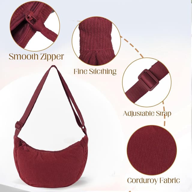 Detalle de JENCVNL crescent bag for women 31x16x9cm