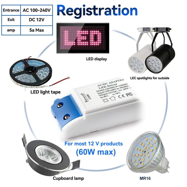Detalle 2 de LED Transformer 60W 12V