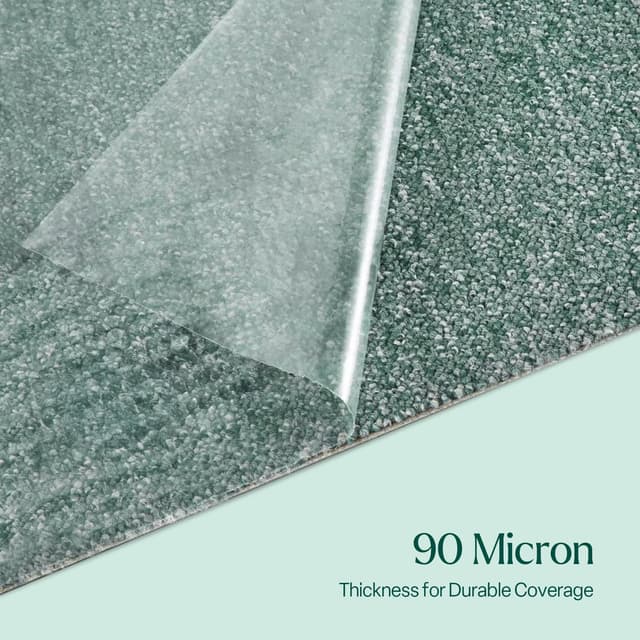 Detalle de WINSOME Extra Thick 90 Micron Clear Carpet Protector Film (60 cm x 25 m) – Self-Adhesive Roll Floor Protector