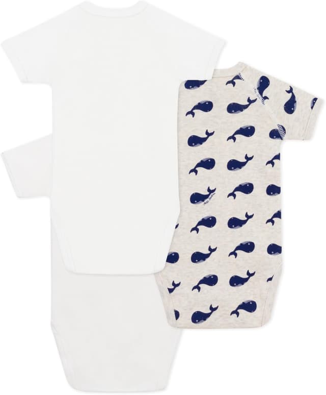Thumbnail 1 de Petit Bateau Wickelbody Kurzarm Geburt 3er Pack