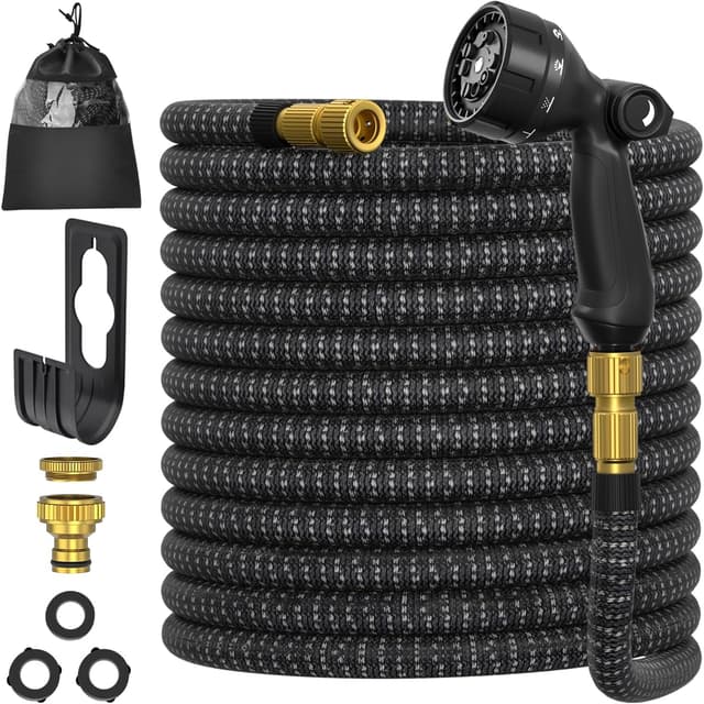 Detalle de Tuyau d’arrosage extensible ULTTY 30 m avec 10 modes, adaptateurs 1/2" et 3/4