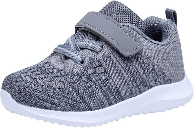 Detalle de COODO Toddler/Little Kid Running Sports Sneakers with Hook-and-Loop Closure