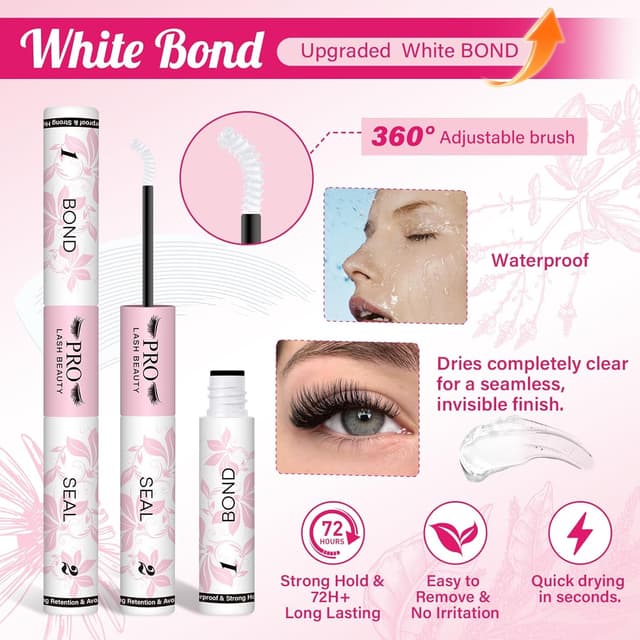 Detalle de PROLASHBEAUTY Lash Cluster Glue (Clear Bond & Clear Seal) 10ml