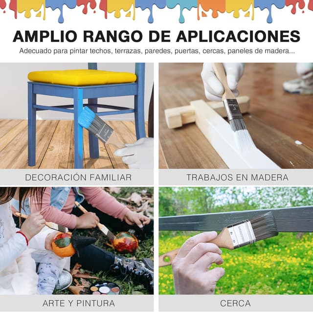 Thumbnail 6 de WORKPRO 4 piezas pinceles profesional 25 38 38 50 mm